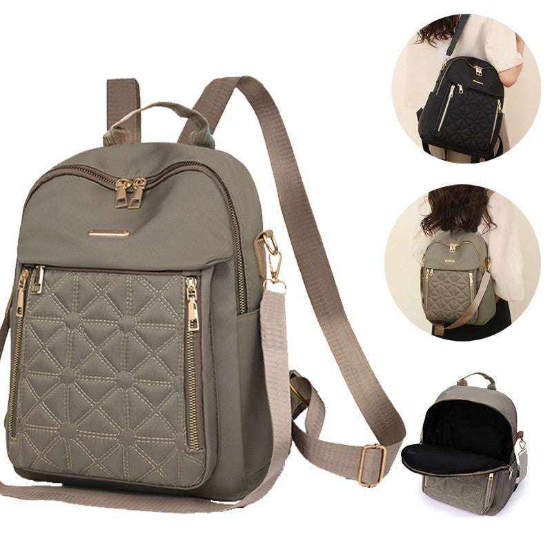Stylish Quilted Nylon Backpack Bowlift