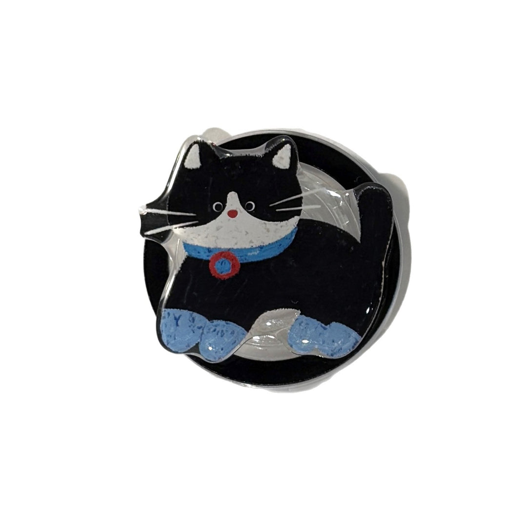 Playful Cat Motif Smartphone Finger Holder Bowlift