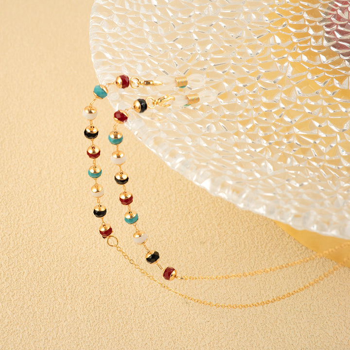 Colorful Crystal Decorative Eyewear Chain Bowlift