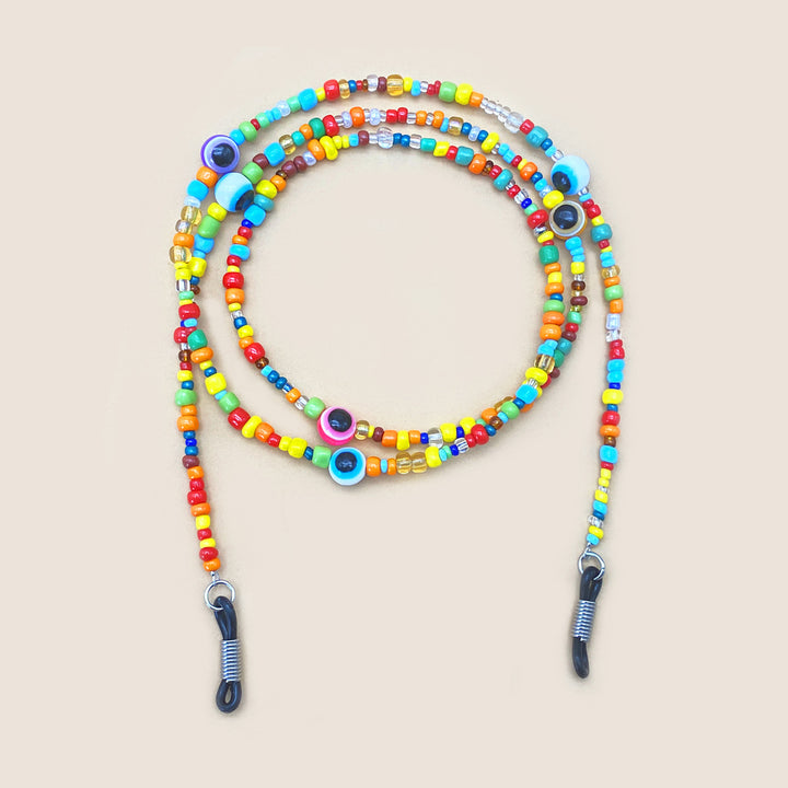Colorful Beaded Eyewear Retainer Chain Bowlift