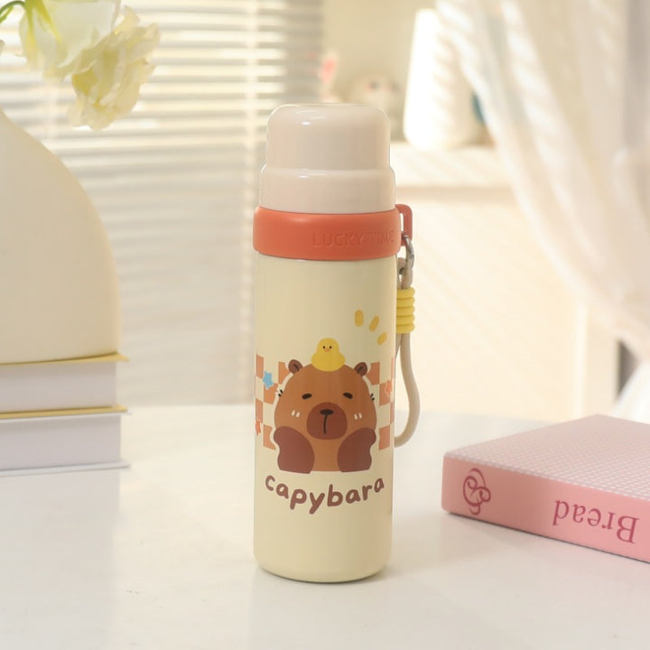 Ladies Insulated Drinking Bottle with Cheerful Animal Motif Bowlift