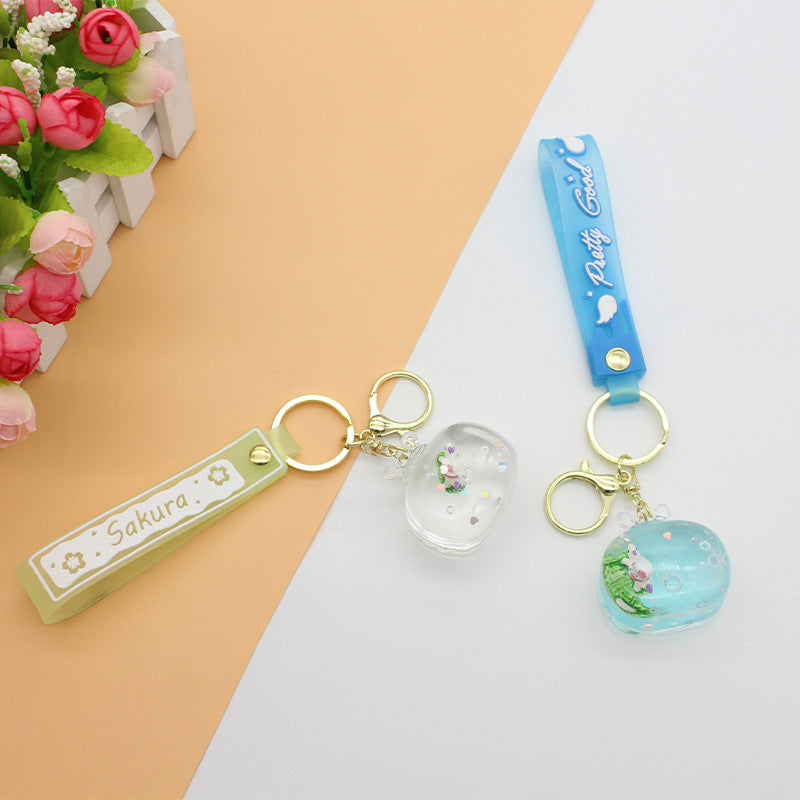 Unisex keychain with detailed water motif Bowlift
