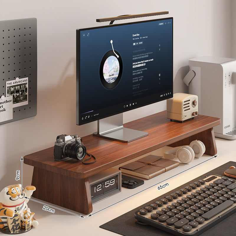 Modern Wooden Monitor Stand with Storage Bowlift