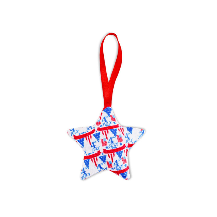Unisex star-shaped hanging decoration made of soft felt with US flag pattern Bowlift