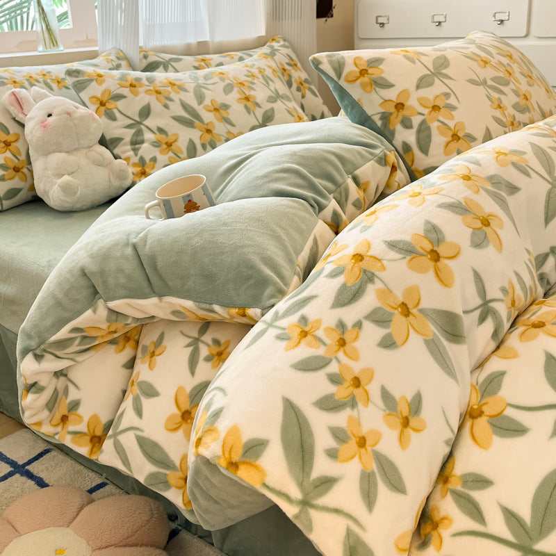 Plush Reversible Microfiber Comforter Set With Oversized Bolstered Body Pillow And Geometric Print
