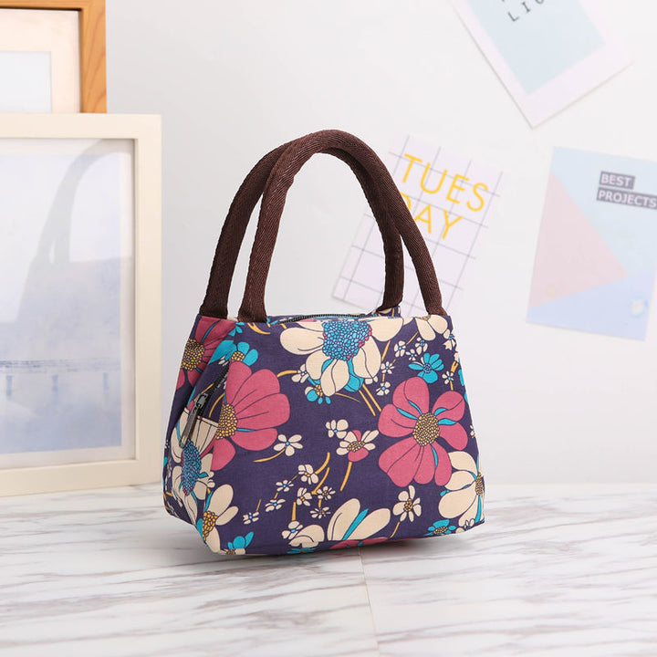 Floral Print Insulated Lunch Carrier Bowlift