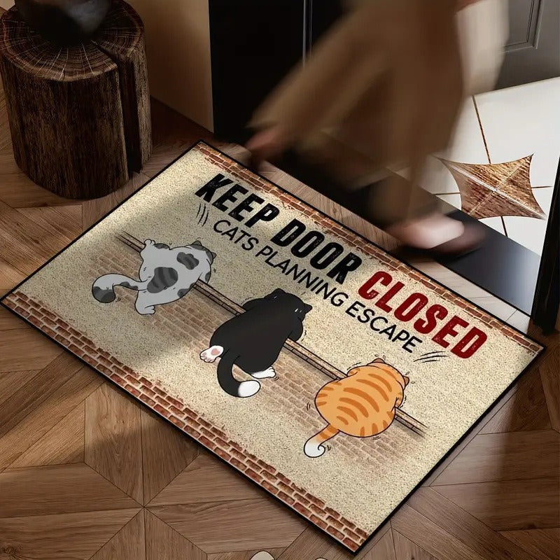 Cartoon-Themed Doormat Bowlift