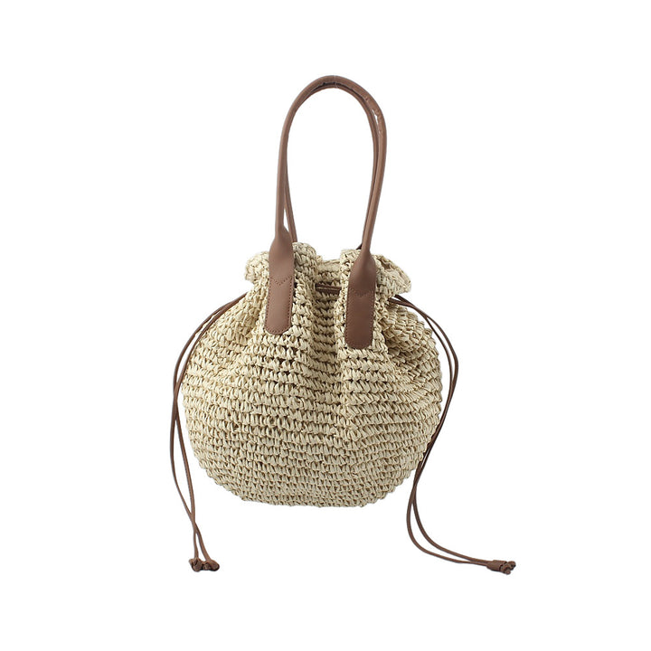 Trendy Backpack Bag Made of Woven Natural Material Bowlift