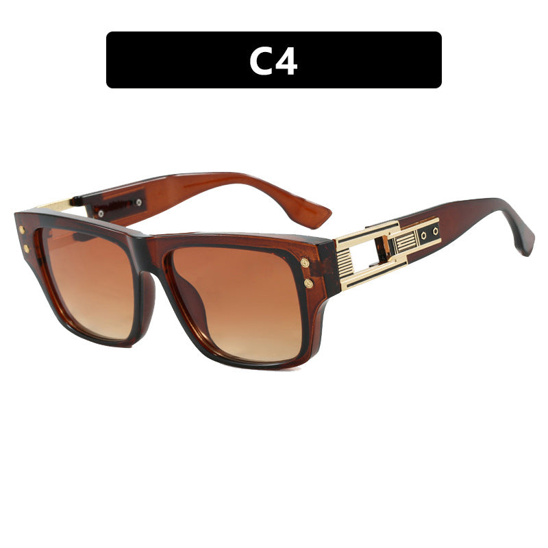 Women’s trendy square sunglasses with elegant gold decorative structure Bowlift