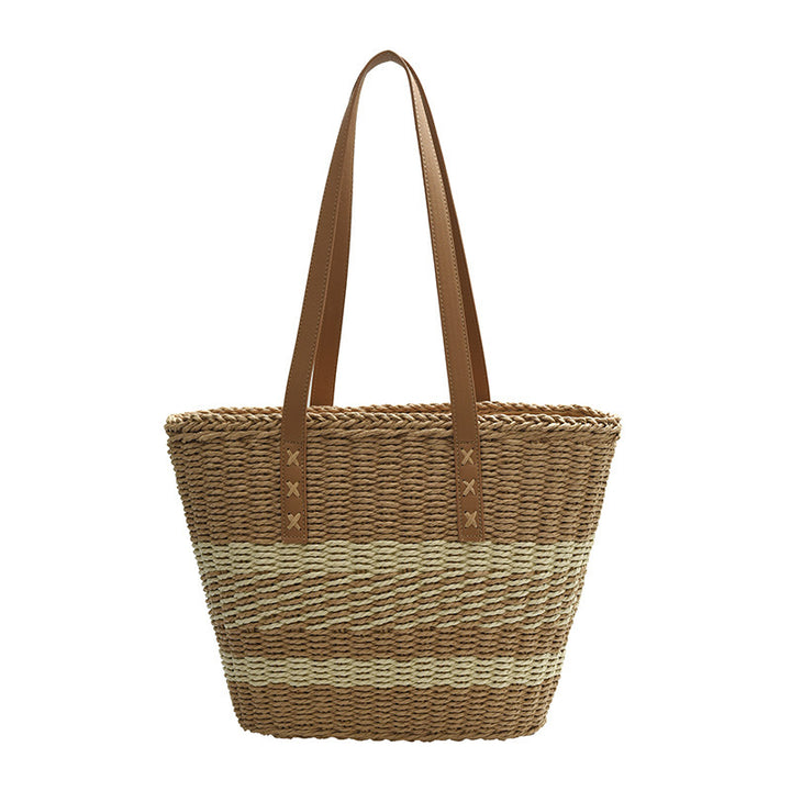 Comfortable beach bag with leather handles Bowlift