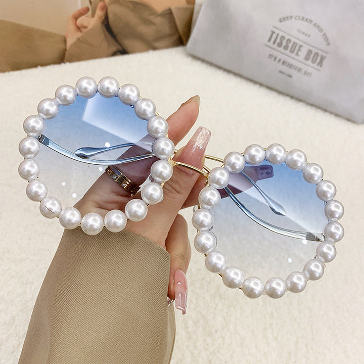 Women’s large sunglasses with pearl-embellished frame Bowlift