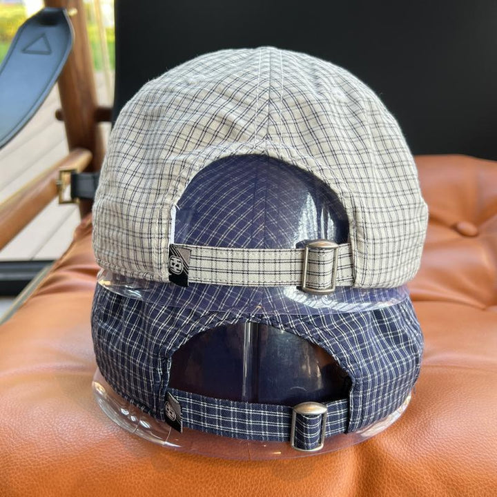 Women's Stylish Checkered Baseball Cap Bowlift