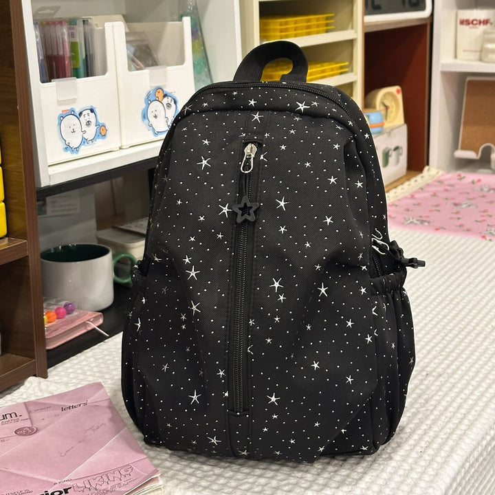 Star-Print Casual Backpack Bowlift