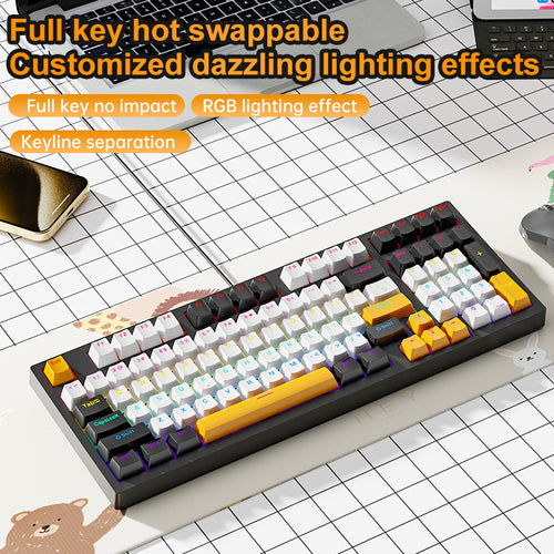 RGB Mechanical Gaming Keyboard with Hot-Swap Switches Bowlift