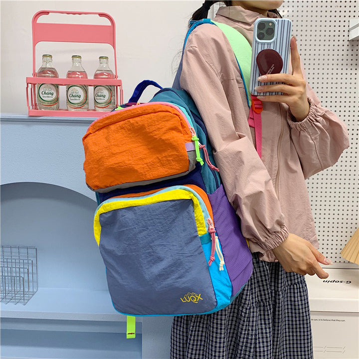 Multi-Compartment Colorful Backpack Bowlift