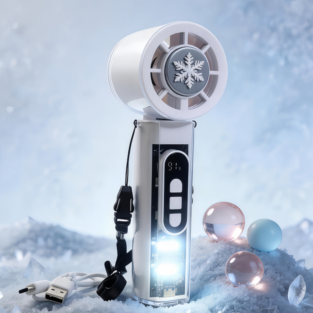 Unisex portable USB hand fan with battery and mist function Bowlift