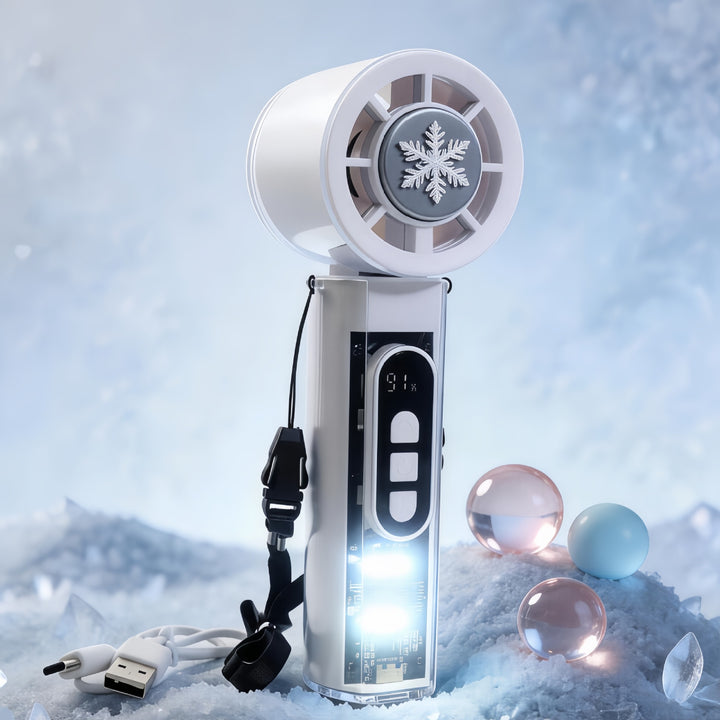 Unisex portable USB hand fan with battery and mist function Bowlift