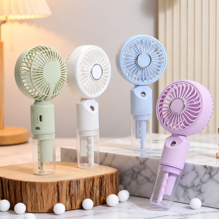 Women's portable USB fan with spray function Bowlift