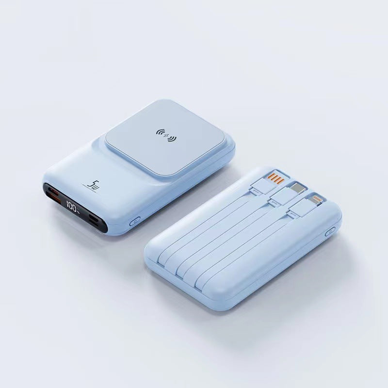 Portable Wireless Charger with Integrated Multi-Charging Station Bowlift