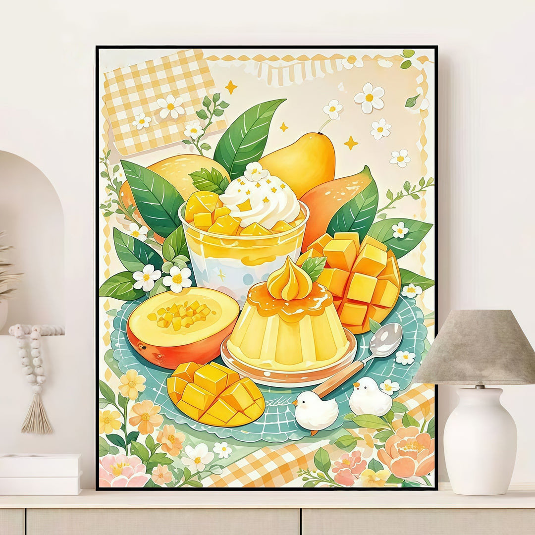 Fruity Dessert-Themed Canvas Art Print Bowlift