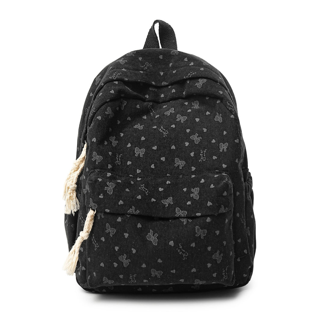 Backpack Made of High-Quality Cord with Playful Applications Bowlift