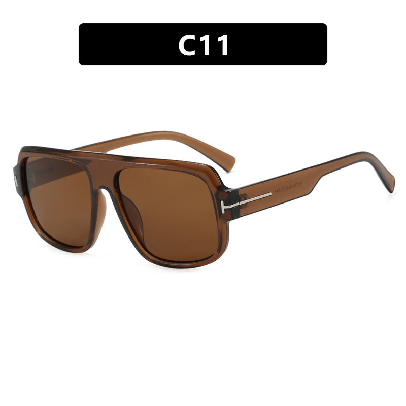 Women’s fashionable square sunglasses with trendy tortoiseshell pattern Bowlift