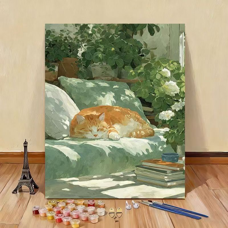 Cat-Themed Canvas Wall Art Bowlift