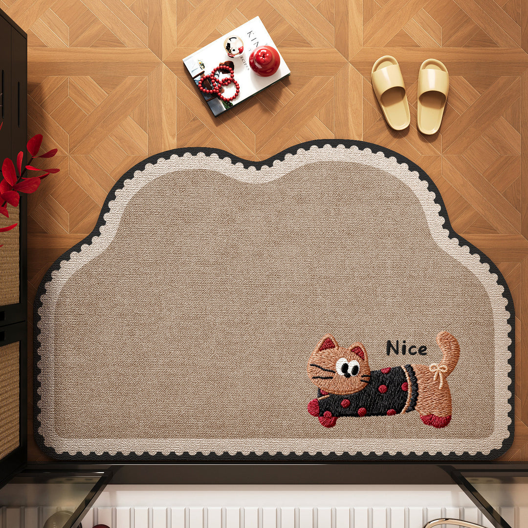 Cute Pet-Themed Bath Mat Bowlift