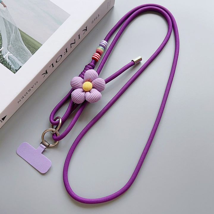 Decorative Flower Charm Phone Lanyard Bowlift