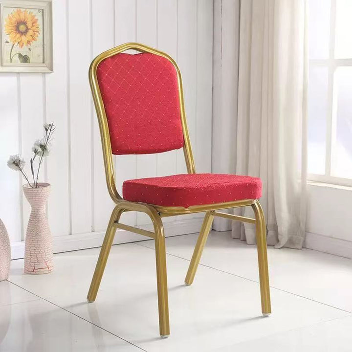 Elegant Upholstered Dining Chair with Gold Frame Bowlift