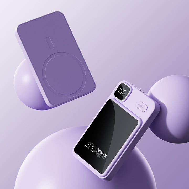 Portable power bank with inductive charging technology and digital display Bowlift