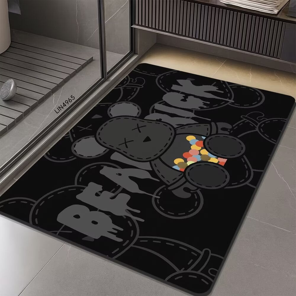 Geometric Hexagonal Pattern Bath Mat Bowlift