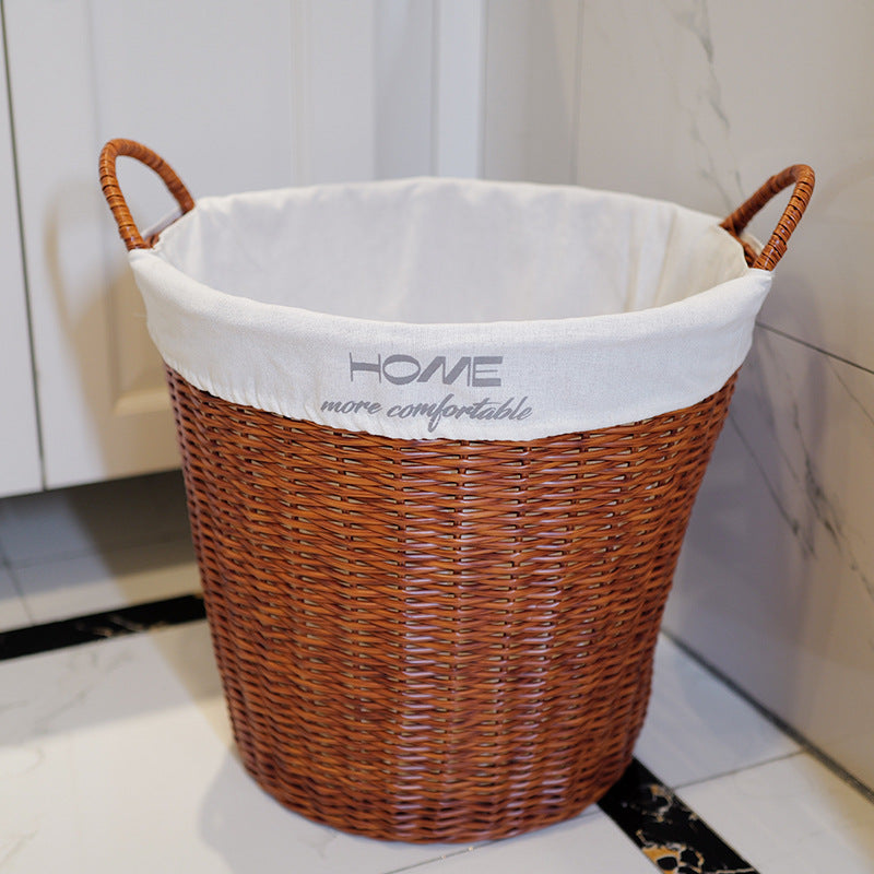 Washing Basket Set Made of Woven Material Bowlift