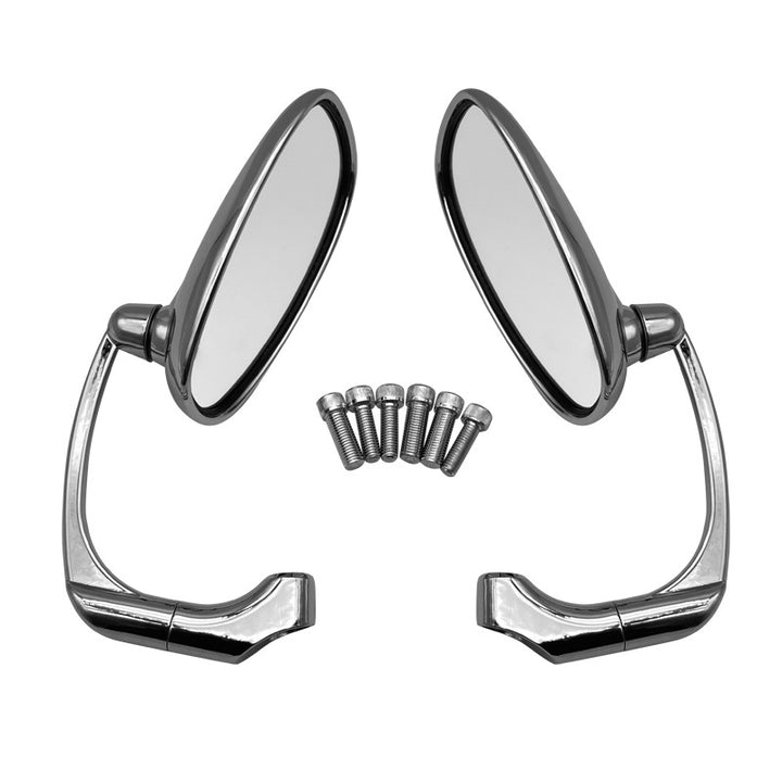 Chrome Plated Adjustable Motorcycle Mirrors Bowlift