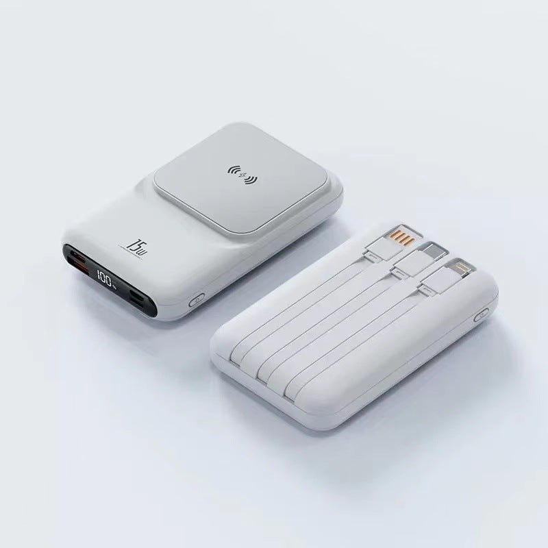 Portable Wireless Charger with Integrated Multi-Charging Station Bowlift