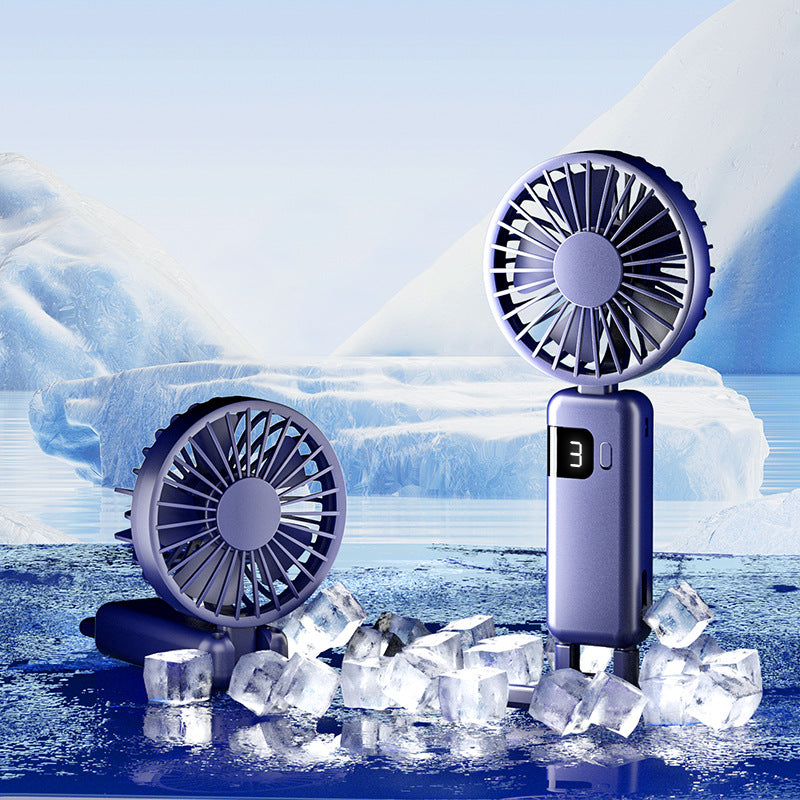 Portable USB Fan with Digital Speed Display Bowlift