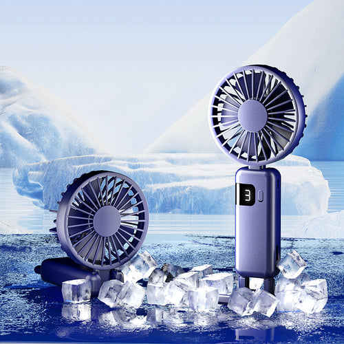 Portable USB Fan with Digital Speed Display Bowlift