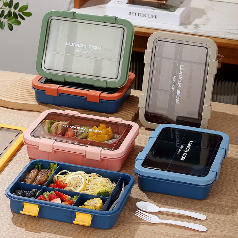 Leakproof Compartmentalized Kids Bento Lunchbox with Removable Round Soup Bowl and Utensil Storage Bowlift