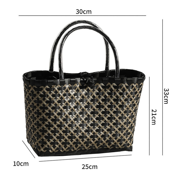 Stylish Woven Beach Tote Bowlift