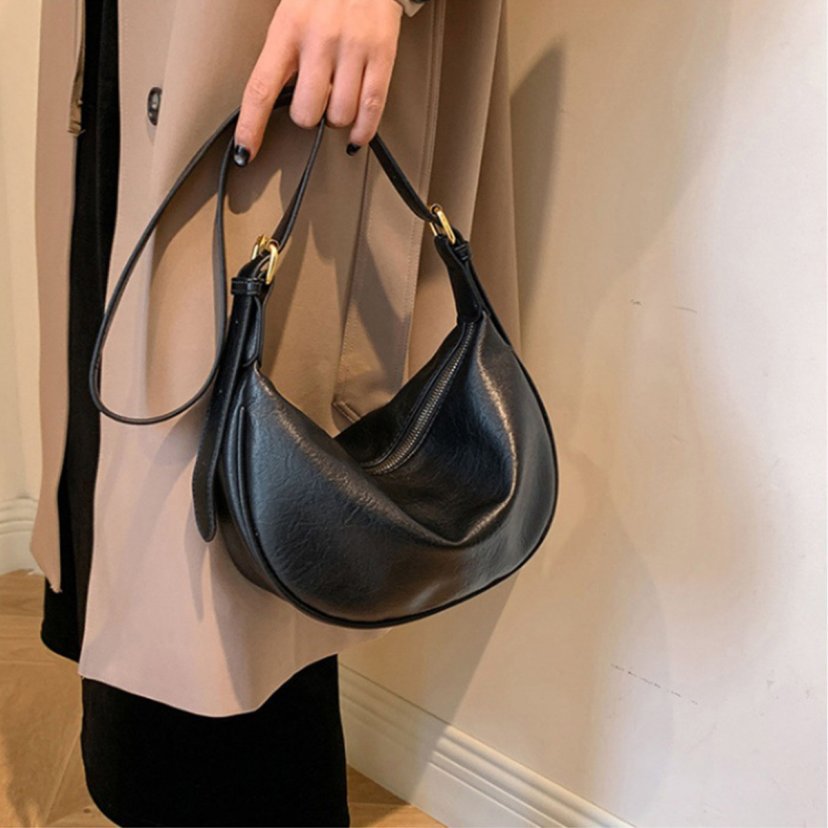 Sleek Crescent Shaped Crossbody Bag Bowlift