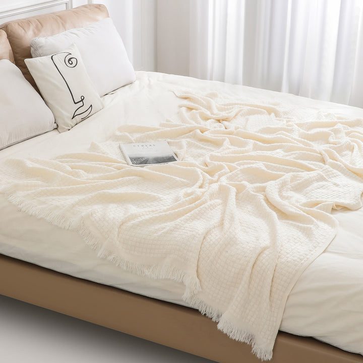 Textured Luxury Throw Blanket Bowlift