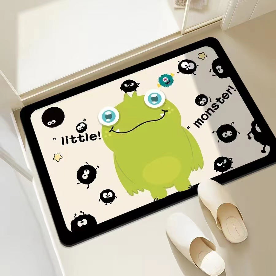 Playful Monster-Themed Bath Mat Bowlift