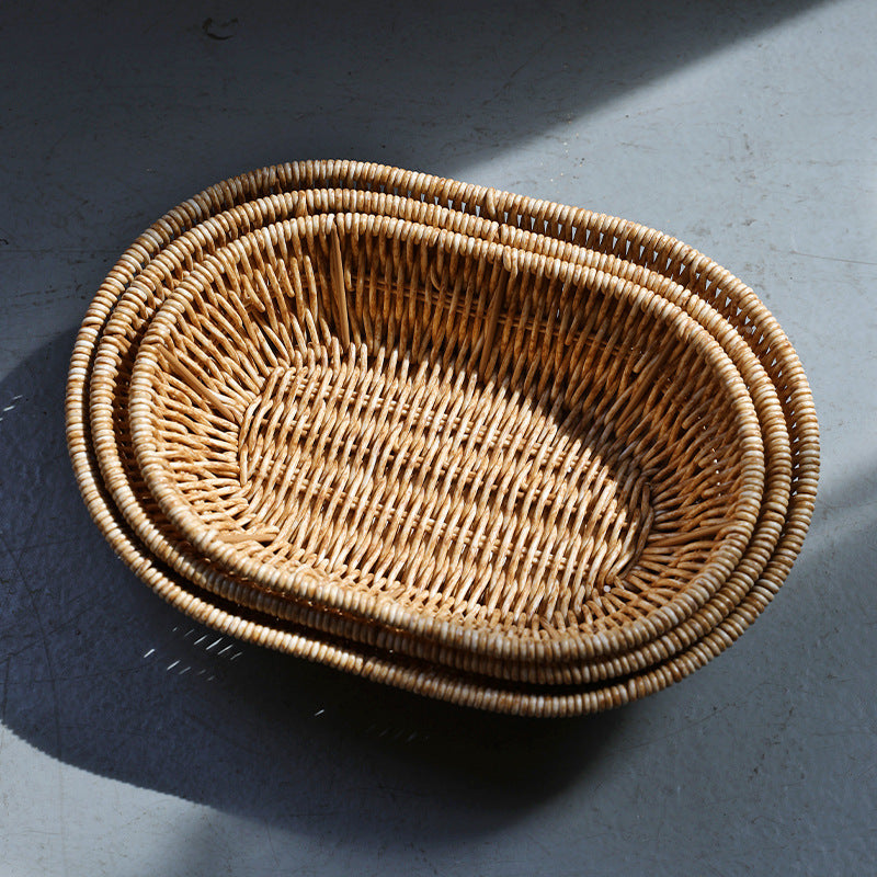 Handcrafted Woven Bread Basket Bowlift