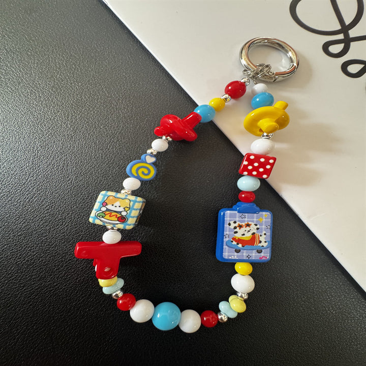 Colorful Themed Beaded Keychain Bowlift
