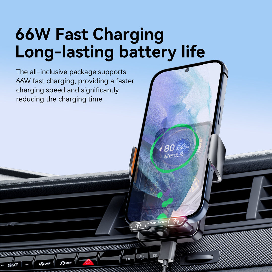 Unisex Smartphone holder with fast charging function and integrated safety device Bowlift