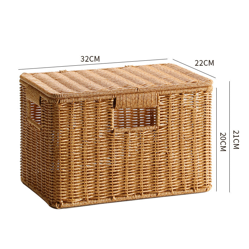 Unisex Multifunctional Storage Box made of natural wicker Bowlift