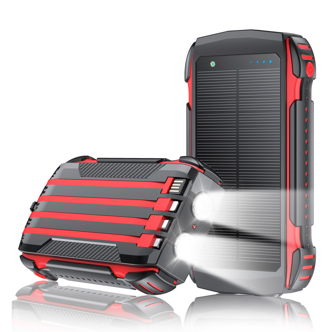 Robust Solar Power Bank with Integrated LED Lighting Bowlift