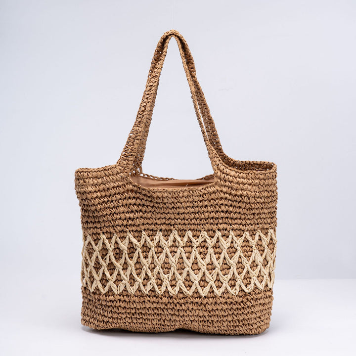 Handwoven shopping bag with decorative pattern Bowlift