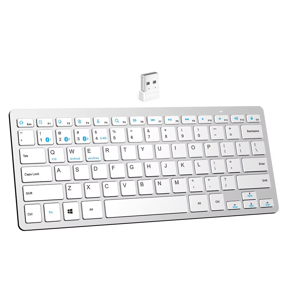 Compact Bluetooth keyboard with multi-system support Bowlift