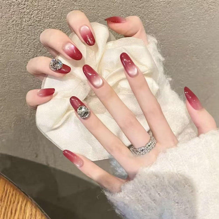 Artistic Floral Press-On Nail Set